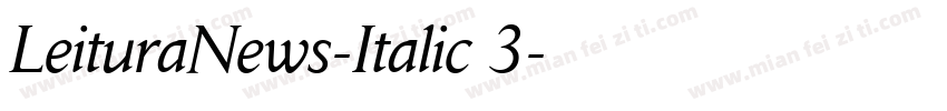 LeituraNews-Italic 3字体转换